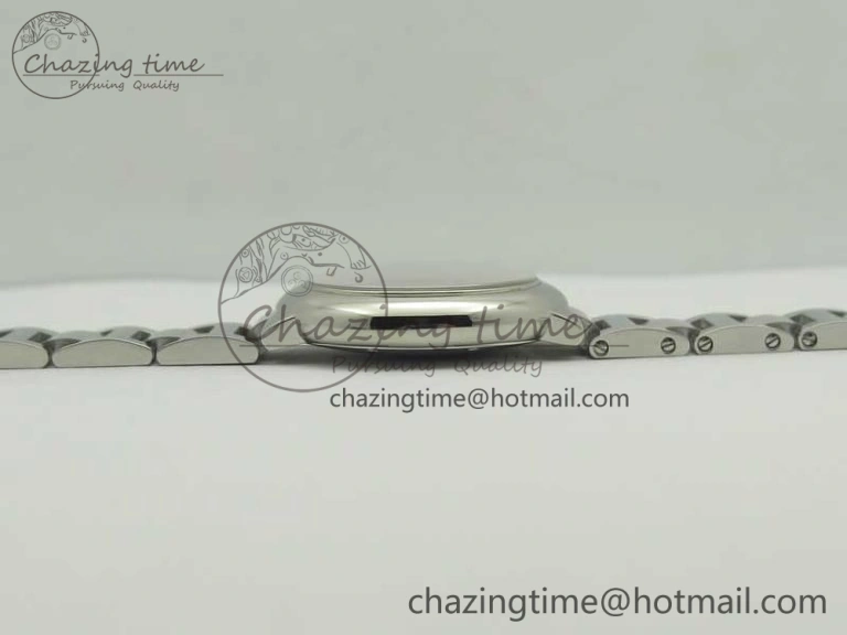 Ballon Bleu 33mm SS AF 1:1 Best Edition White Textured Dial on SS Bracelet Jap Quartz Refined 10669
