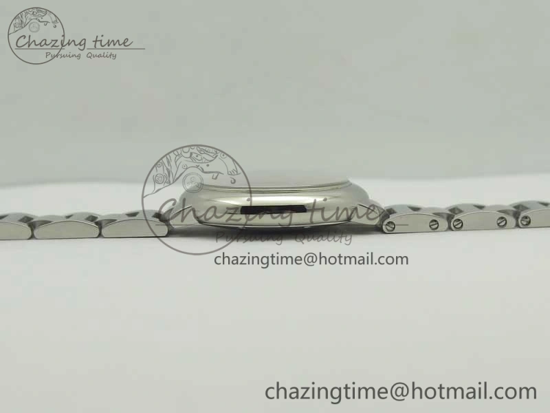 Ballon Bleu 33mm SS AF 1:1 Best Edition White Textured Dial on SS Bracelet Jap Quartz Refined 10669
