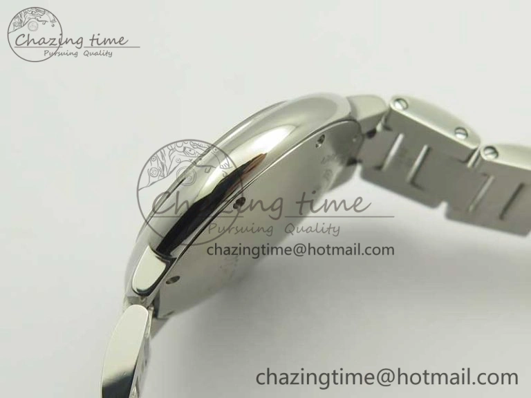 Ballon Bleu 33mm SS AF 1:1 Best Edition White Textured Dial on SS Bracelet Jap Quartz Refined 10669