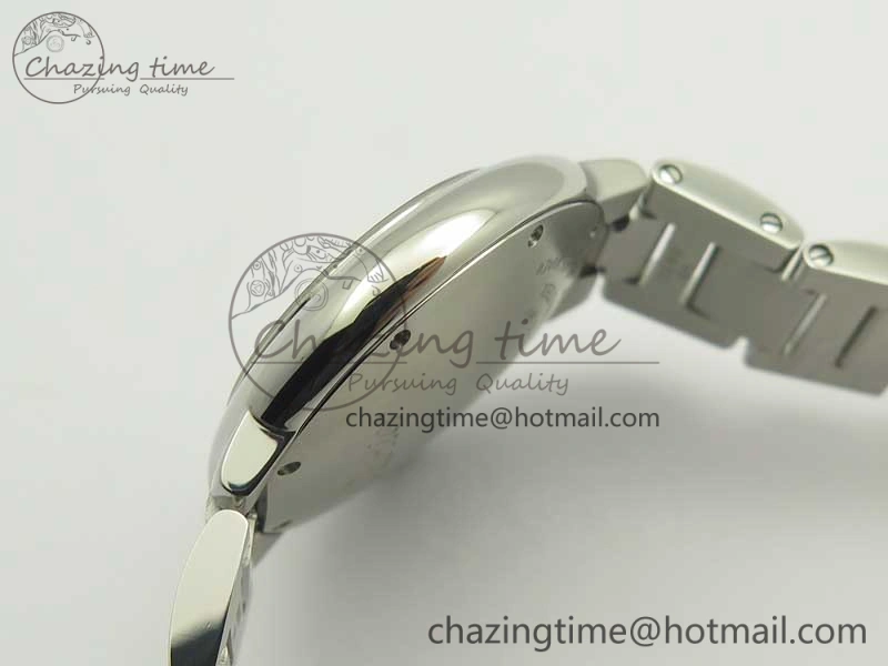 Ballon Bleu 33mm SS AF 1:1 Best Edition White Textured Dial on SS Bracelet Jap Quartz Refined 10669