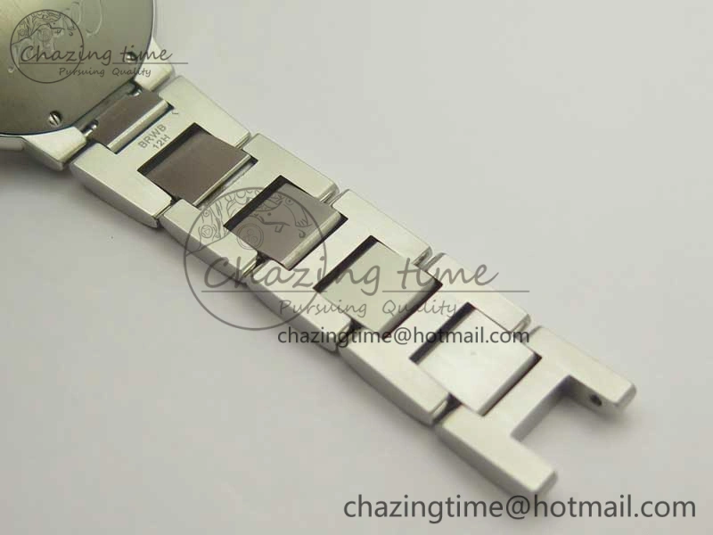 Ballon Bleu 33mm SS AF 1:1 Best Edition White Textured Dial on SS Bracelet Jap Quartz Refined 10669