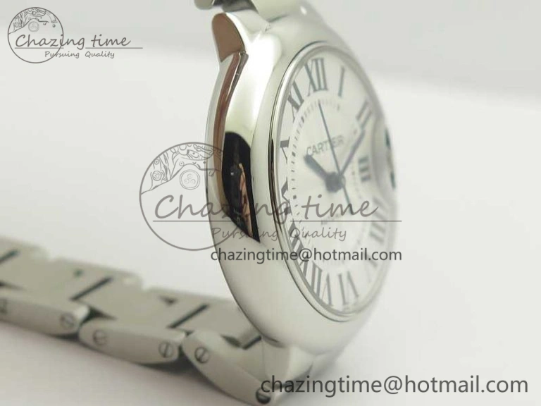 Ballon Bleu 33mm SS AF 1:1 Best Edition White Textured Dial on SS Bracelet SEIKO NH05A Elegant 10698