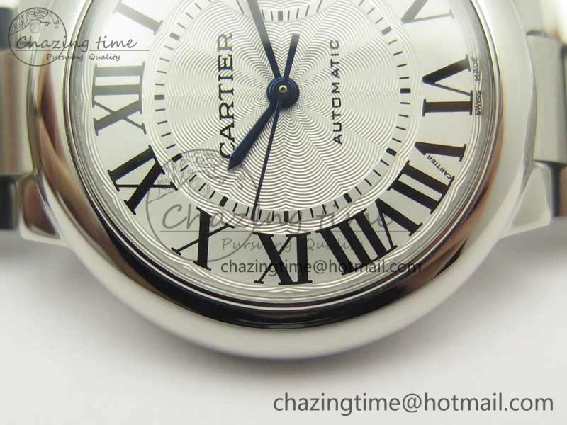 Ballon Bleu 33mm SS AF 1:1 Best Edition White Textured Dial on SS Bracelet SEIKO NH05A Elegant 10698