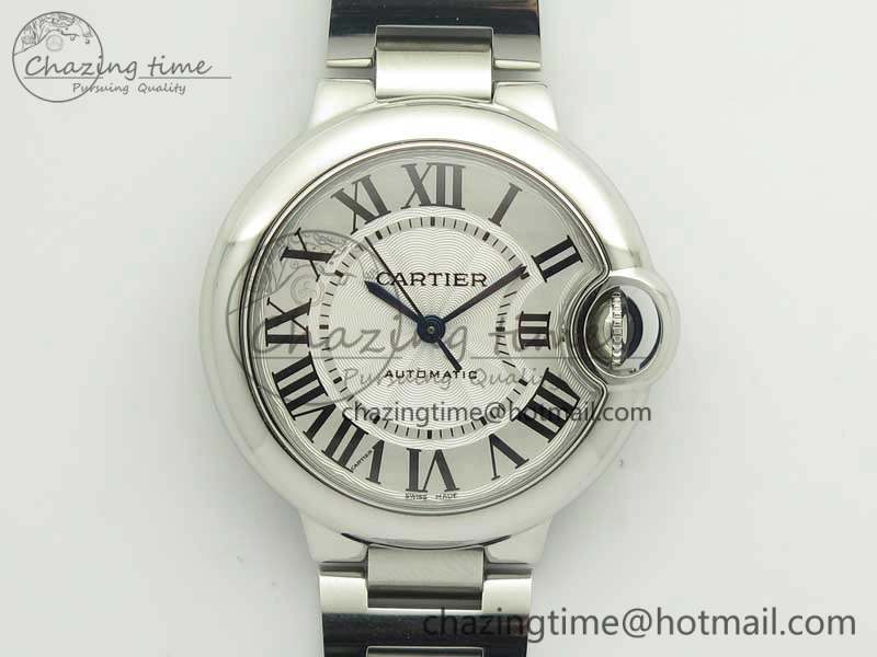 Ballon Bleu 33mm SS AF 1:1 Best Edition White Textured Dial on SS Bracelet SEIKO NH05A Elegant 10698