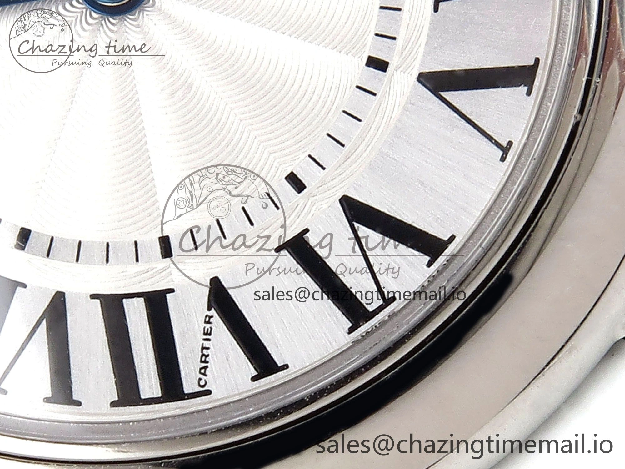 Soft Ballon Bleu 33mm SS AF 1:1 Best Edition White Textured Dial on White Crocodile Strap Jap Quartz 5890