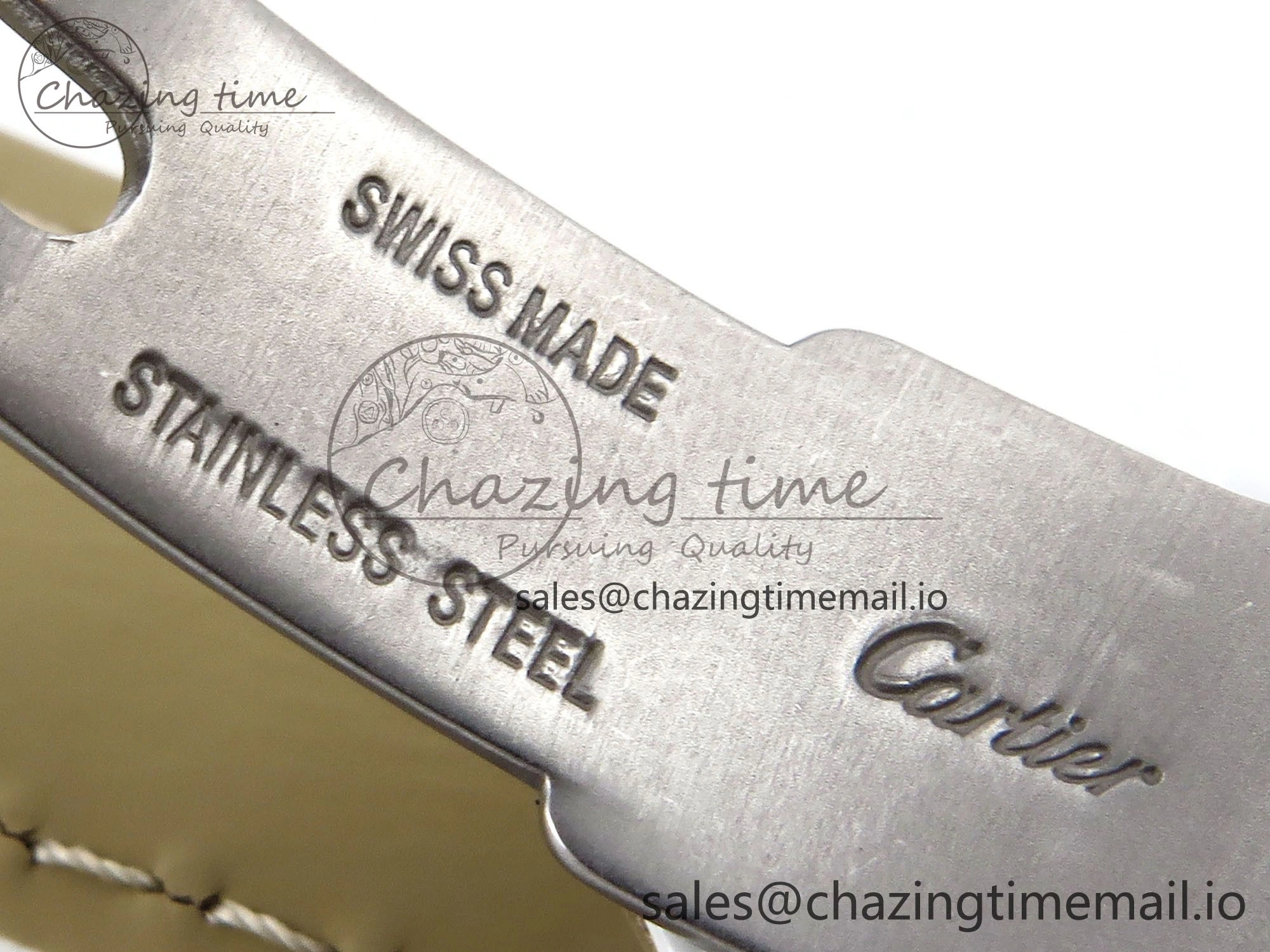 Soft Ballon Bleu 33mm SS AF 1:1 Best Edition White Textured Dial on White Crocodile Strap Jap Quartz 5890