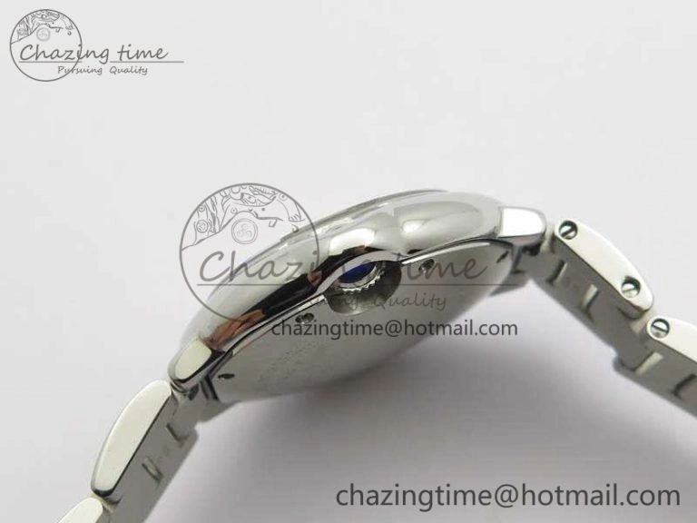 Affordable Ballon Bleu 33mm SS TW 1:1 Best Edition Pink Textured Dial On SS Bracelet SEIKO NH05A 6282