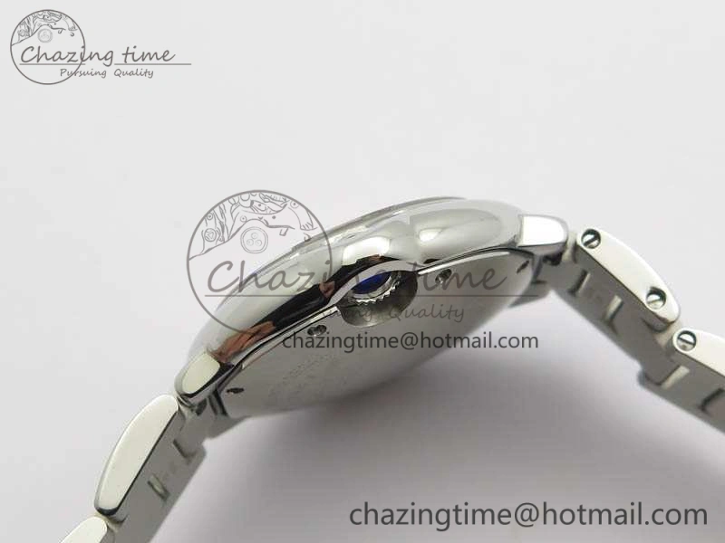 Affordable Ballon Bleu 33mm SS TW 1:1 Best Edition Pink Textured Dial On SS Bracelet SEIKO NH05A 6282