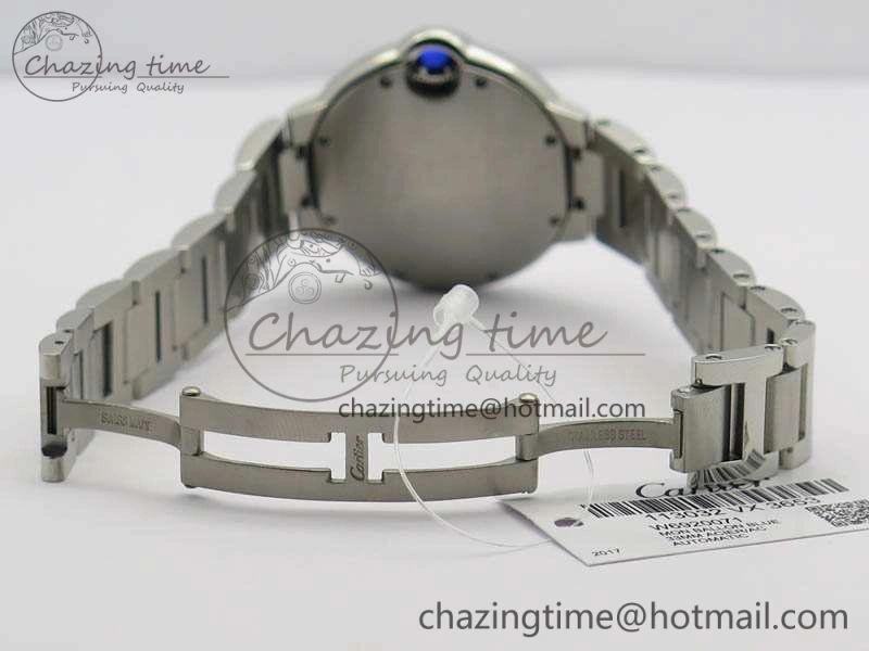 Affordable Ballon Bleu 33mm SS TW 1:1 Best Edition Pink Textured Dial On SS Bracelet SEIKO NH05A 6282
