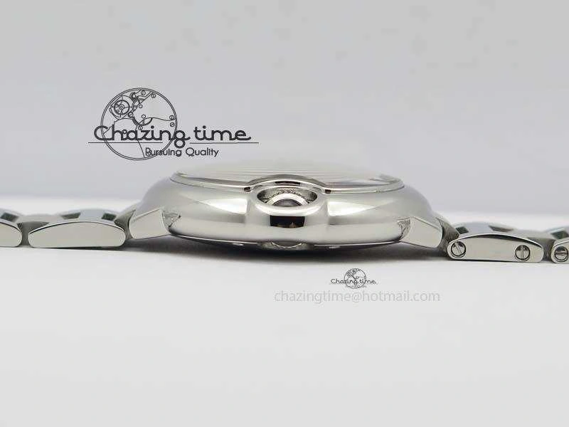 Soft Ballon Bleu 33mm SS TW 1:1 Best Edition White Dial On SS Bracelet Ronda Quartz 6308