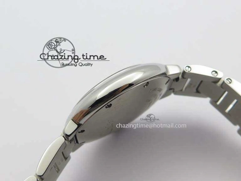 Soft Ballon Bleu 33mm SS TW 1:1 Best Edition White Dial On SS Bracelet Ronda Quartz 6308