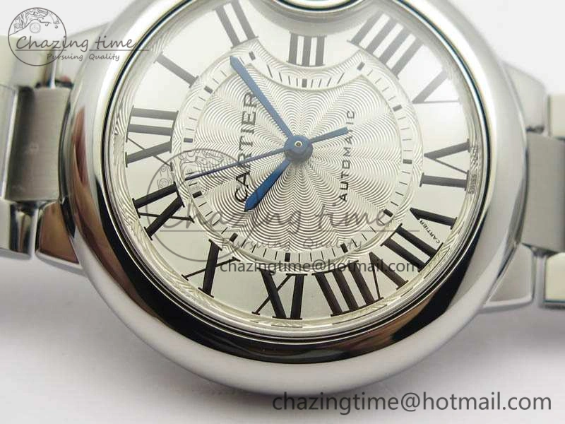 Classic Ballon Bleu 33mm SS TW 1:1 Best Edition White Textured Dial On SS Bracelet SEIKO NH05A 10755