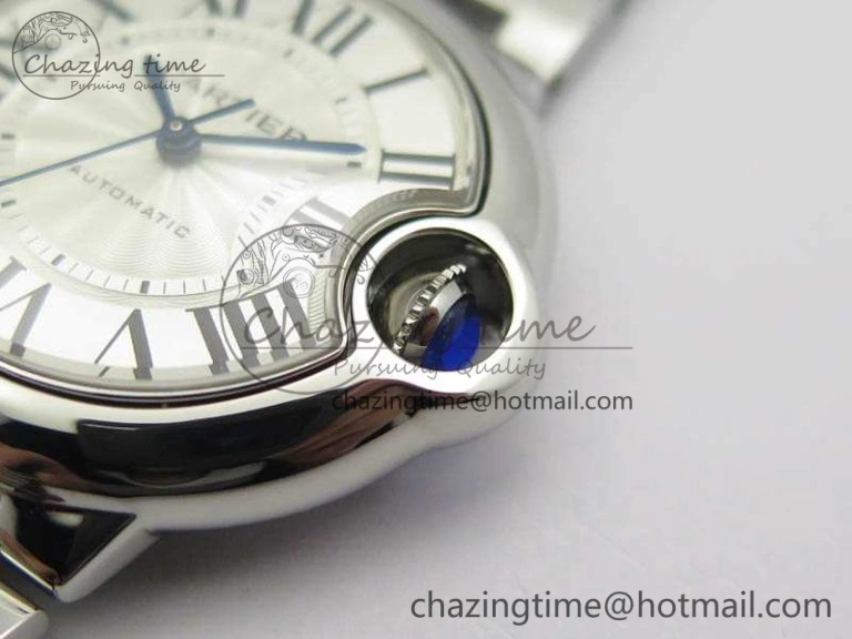 Classic Ballon Bleu 33mm SS TW 1:1 Best Edition White Textured Dial On SS Bracelet SEIKO NH05A 10755