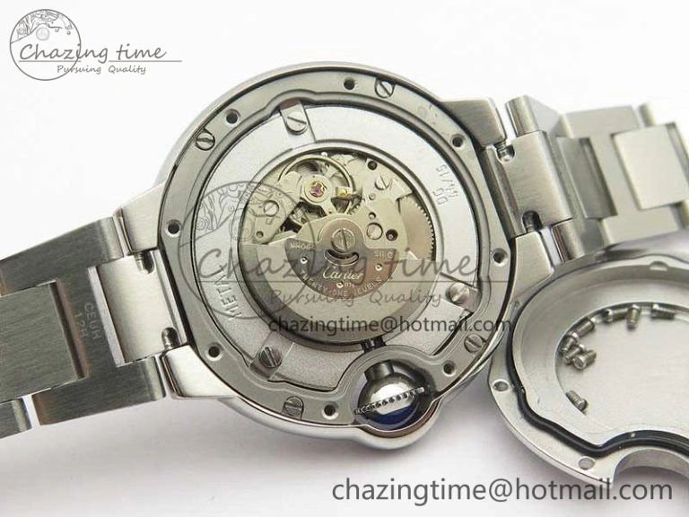 Classic Ballon Bleu 33mm SS TW 1:1 Best Edition White Textured Dial On SS Bracelet SEIKO NH05A 10755