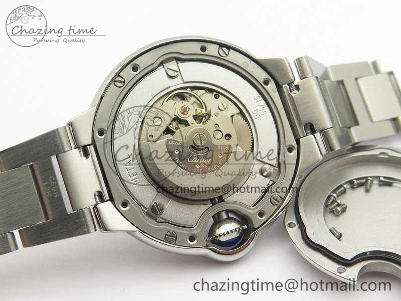 Classic Ballon Bleu 33mm SS TW 1:1 Best Edition White Textured Dial On SS Bracelet SEIKO NH05A 10755