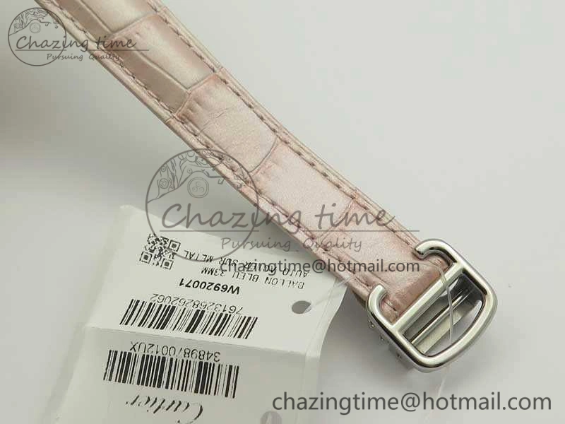 Ballon Bleu 33mm SS V6F 1:1 Best Edition Pink MOP Dial On Pink Leather Strap SEIKO NH05A Sleek 6243