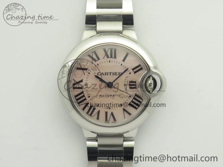 FastDry Ballon Bleu 33mm SS V6F 1:1 Best Edition Pink MOP Dial On SS Bracelet SEIKO NH05A 10718