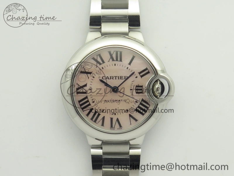 FastDry Ballon Bleu 33mm SS V6F 1:1 Best Edition Pink MOP Dial On SS Bracelet SEIKO NH05A 10718
