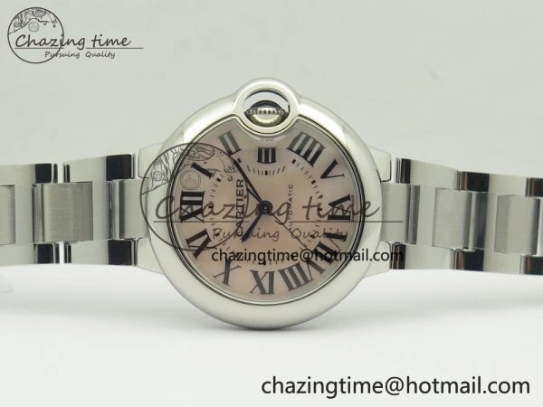 FastDry Ballon Bleu 33mm SS V6F 1:1 Best Edition Pink MOP Dial On SS Bracelet SEIKO NH05A 10718
