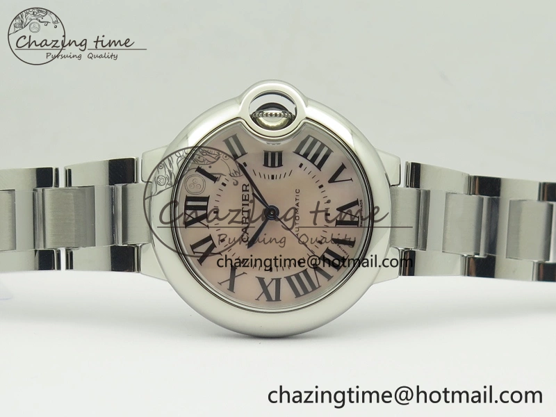 FastDry Ballon Bleu 33mm SS V6F 1:1 Best Edition Pink MOP Dial On SS Bracelet SEIKO NH05A 10718