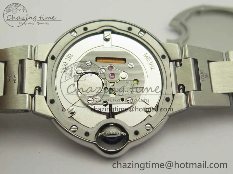 Ballon Bleu 33mm SS V6F 1:1 Best Edition Pink MOP Dial on SS Bracelet Quartz TopPick 6221