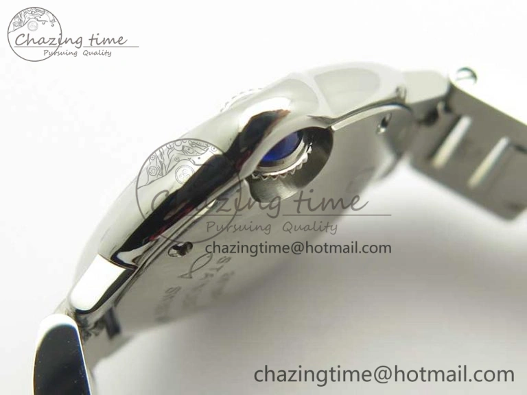 Ballon Bleu 33mm SS V6F 1:1 Best Edition Red Dial on SS Bracelet Quartz Thermal 6219