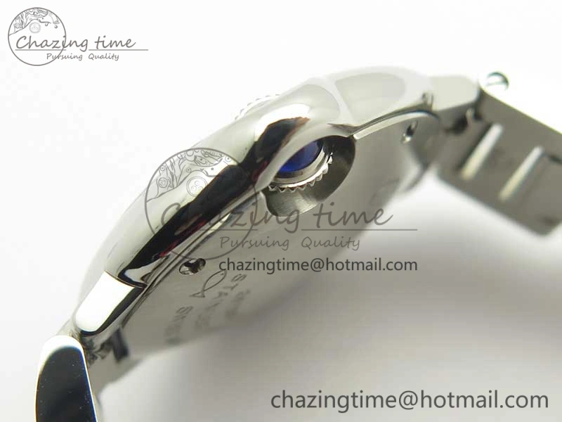 Ballon Bleu 33mm SS V6F 1:1 Best Edition Red Dial on SS Bracelet Quartz Thermal 6219