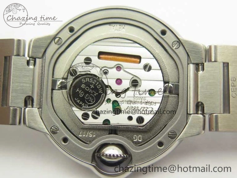 Ballon Bleu 33mm SS V6F 1:1 Best Edition Red Dial on SS Bracelet Quartz Thermal 6219