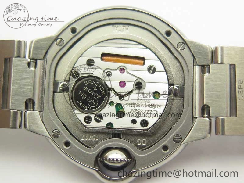 Ballon Bleu 33mm SS V6F 1:1 Best Edition Red Dial on SS Bracelet Quartz Thermal 6219