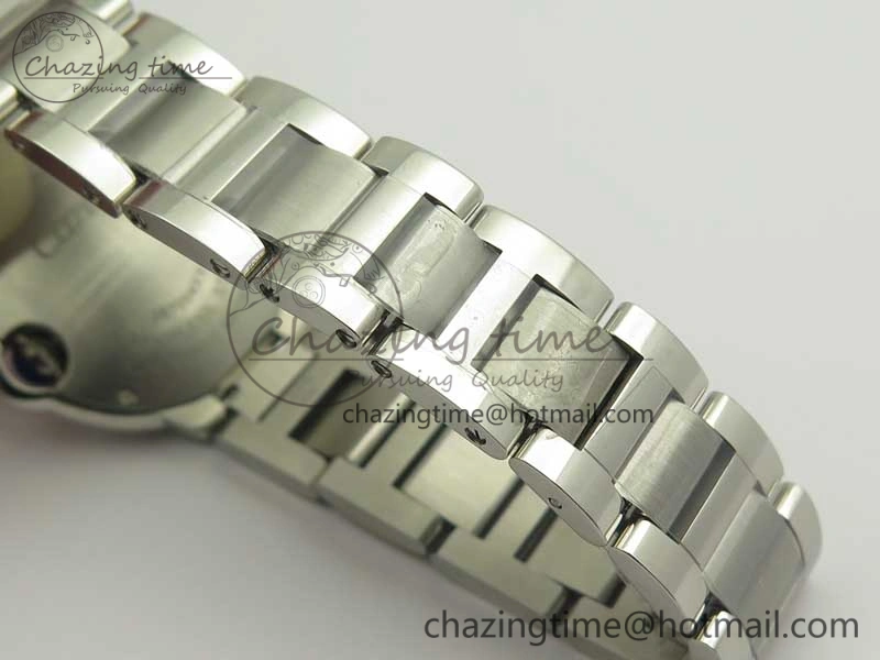 Ballon Bleu 33mm SS V6F 1:1 Best Edition Red Dial on SS Bracelet Quartz Thermal 6219