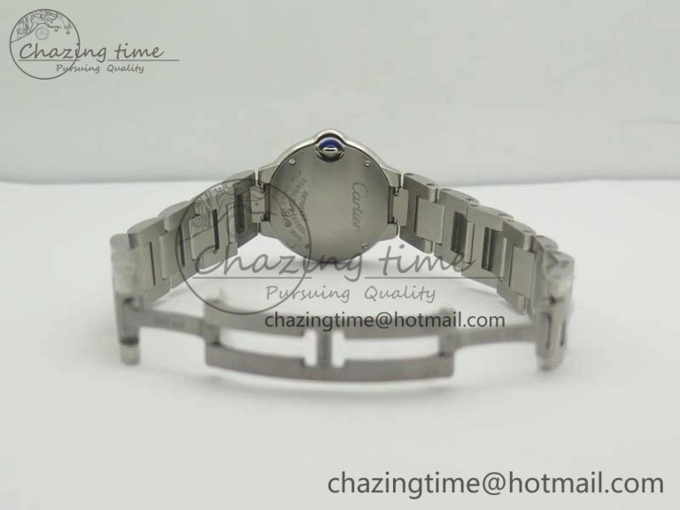 Ballon Bleu 33mm SS V6F 1:1 Best Edition Red Dial on SS Bracelet Quartz Thermal 6219