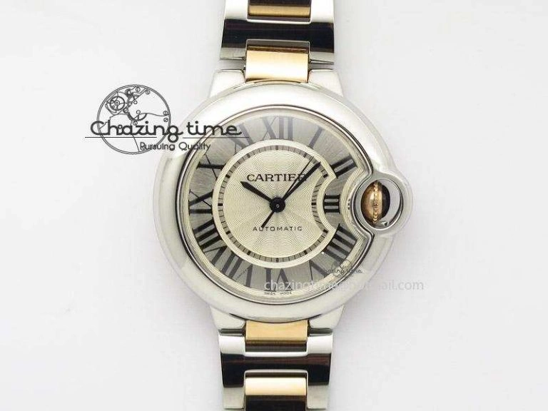 Resilient Ballon Bleu 33mm SS V6F 1:1 Best Edition White Dial On SS RG Bracelet SEIKO NH05A 10788