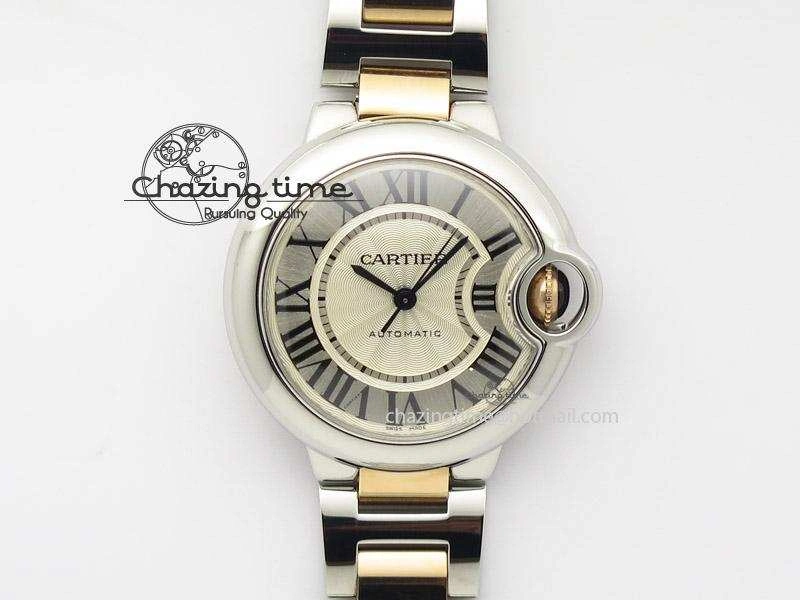 Resilient Ballon Bleu 33mm SS V6F 1:1 Best Edition White Dial On SS RG Bracelet SEIKO NH05A 10788
