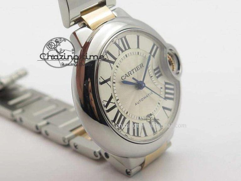 Resilient Ballon Bleu 33mm SS V6F 1:1 Best Edition White Dial On SS RG Bracelet SEIKO NH05A 10788