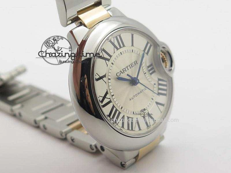 Resilient Ballon Bleu 33mm SS V6F 1:1 Best Edition White Dial On SS RG Bracelet SEIKO NH05A 10788
