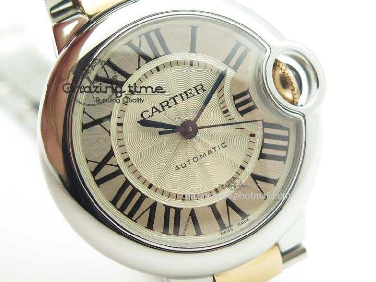 Resilient Ballon Bleu 33mm SS V6F 1:1 Best Edition White Dial On SS RG Bracelet SEIKO NH05A 10788