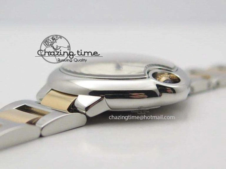 Resilient Ballon Bleu 33mm SS V6F 1:1 Best Edition White Dial On SS RG Bracelet SEIKO NH05A 10788