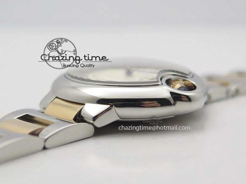 Resilient Ballon Bleu 33mm SS V6F 1:1 Best Edition White Dial On SS RG Bracelet SEIKO NH05A 10788