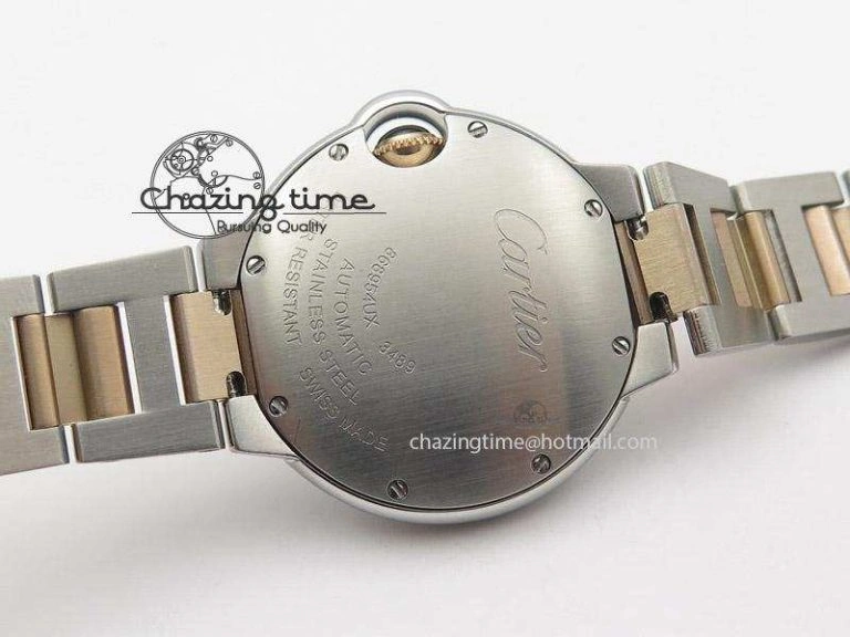 Resilient Ballon Bleu 33mm SS V6F 1:1 Best Edition White Dial On SS RG Bracelet SEIKO NH05A 10788