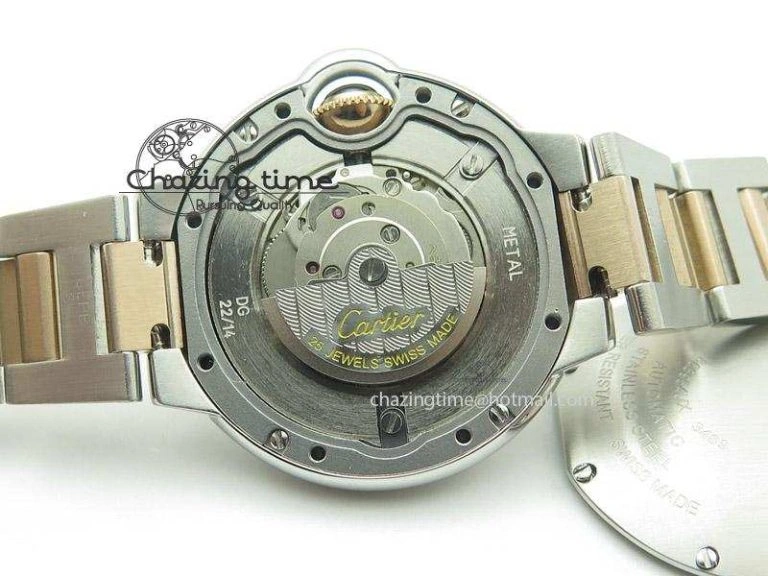 Resilient Ballon Bleu 33mm SS V6F 1:1 Best Edition White Dial On SS RG Bracelet SEIKO NH05A 10788