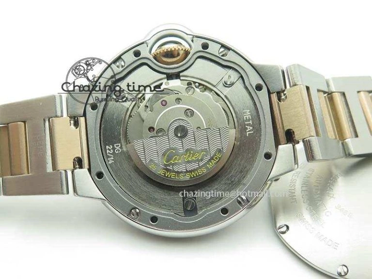 Ballon Bleu 33mm SS V6F 1:1 Best Edition White MOP Dial On SS RG Bracelet SEIKO NH05A Vibrant 6332