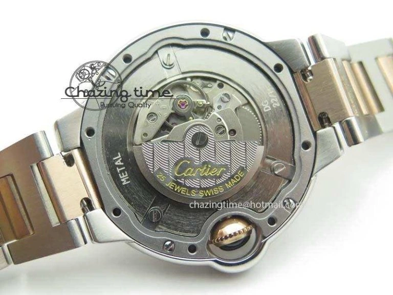Ballon Bleu 33mm SS V6F 1:1 Best Edition White MOP Dial On SS RG Bracelet SEIKO NH05A Vibrant 6332