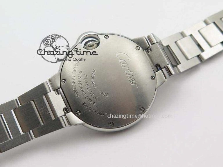 Ballon Bleu 33mm SS V6F Best Edition White Dial Diamonds Markers On SS Bracelet SEIKO NH05A FreshLook 10789