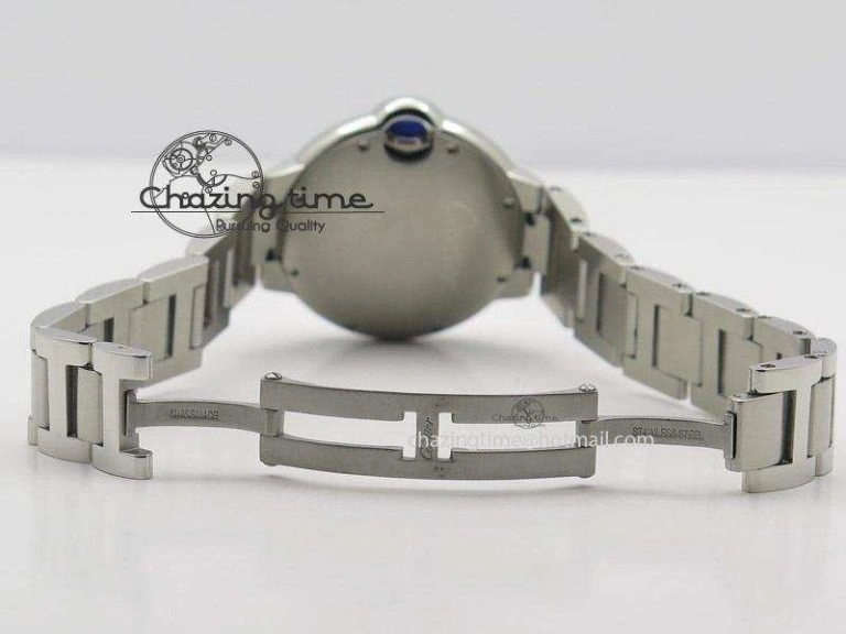 Ballon Bleu 33mm SS V6F Best Edition White Dial Diamonds Markers On SS Bracelet SEIKO NH05A FreshLook 10789