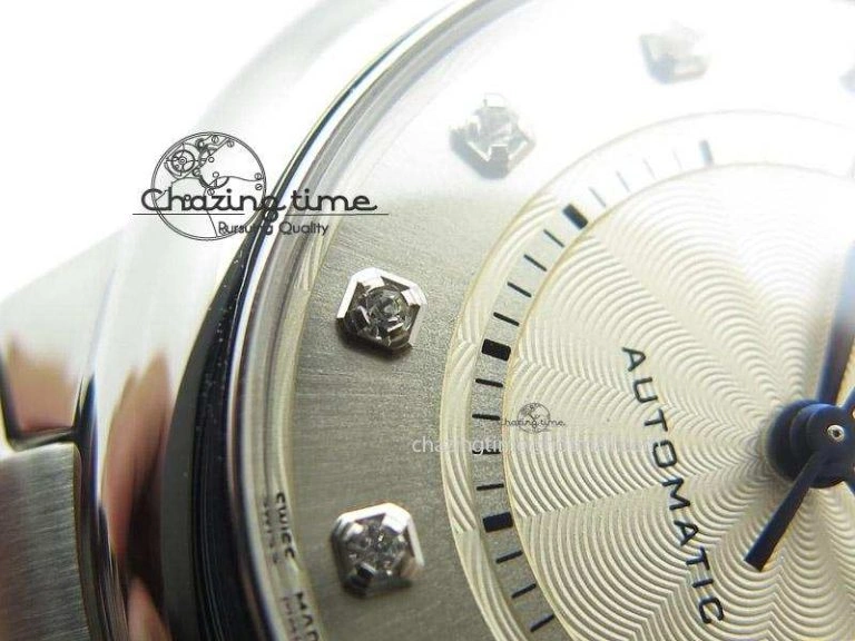 Ballon Bleu 33mm SS V6F Best Edition White Dial Diamonds Markers On SS Bracelet SEIKO NH05A FreshLook 10789