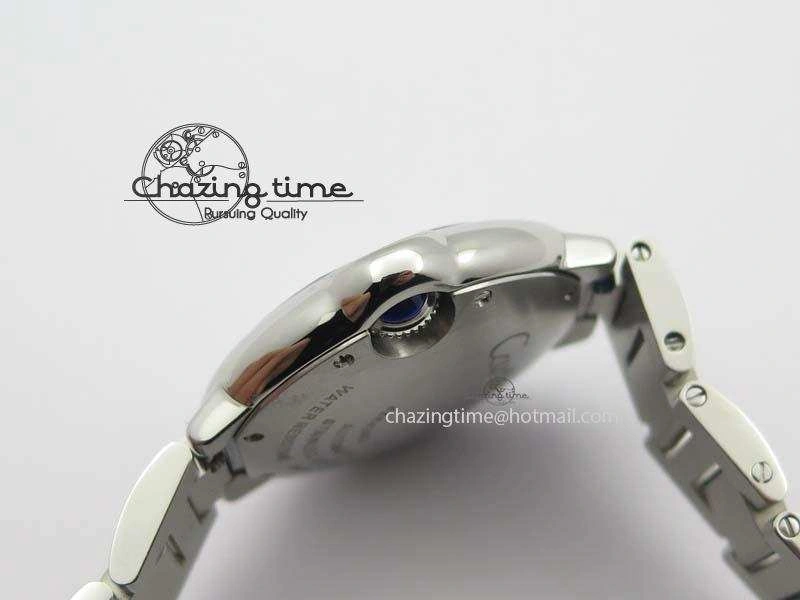 Thermal Ballon Bleu 33mm SS V6F Diamond Markers Pink Mop Dial On SS Bracelet Ronda Quartz 6306