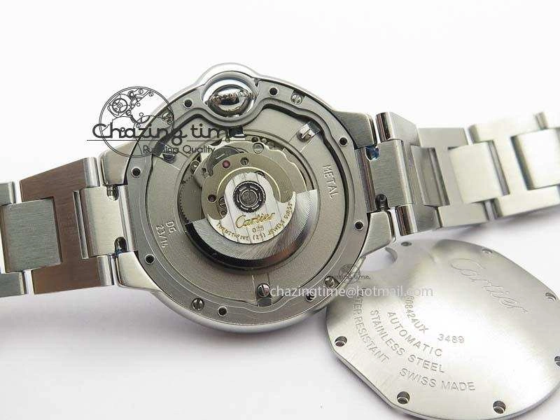Thermal Ballon Bleu 33mm SS V6F Diamond Markers Pink Mop Dial On SS Bracelet Ronda Quartz 6306
