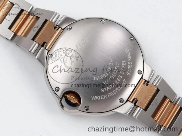 Ballon Bleu 33mm SS RG AF 1:1 Best Edition Pink MOP Dial on SS RG Bracelet SEIKO NH05A OnTrend 6029