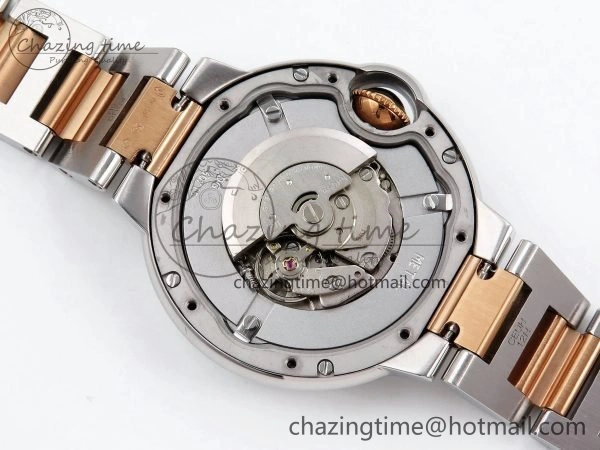 Ballon Bleu 33mm SS RG AF 1:1 Best Edition Pink MOP Dial on SS RG Bracelet SEIKO NH05A OnTrend 6029