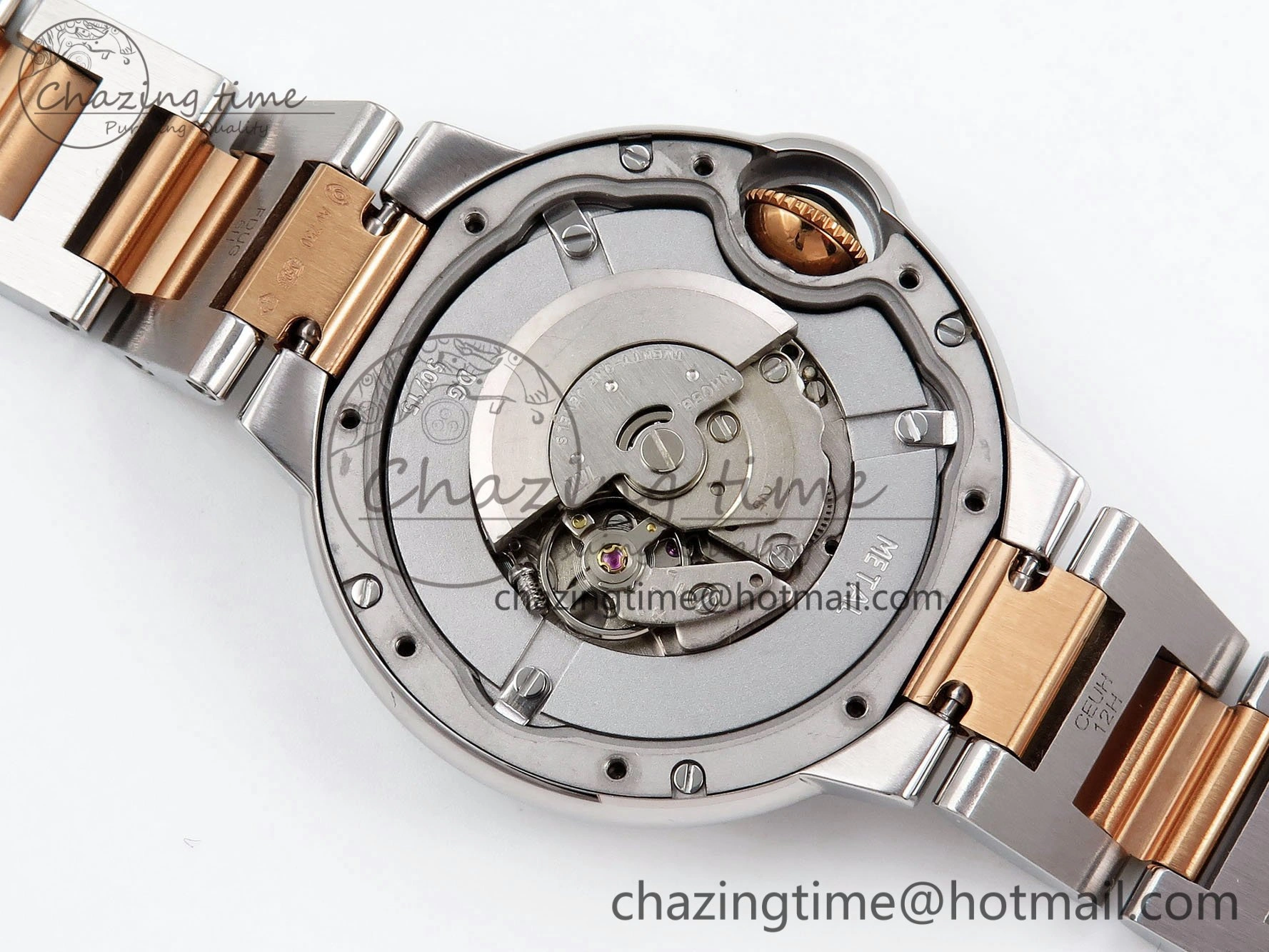 Ballon Bleu 33mm SS RG AF 1:1 Best Edition Pink MOP Dial on SS RG Bracelet SEIKO NH05A OnTrend 6029